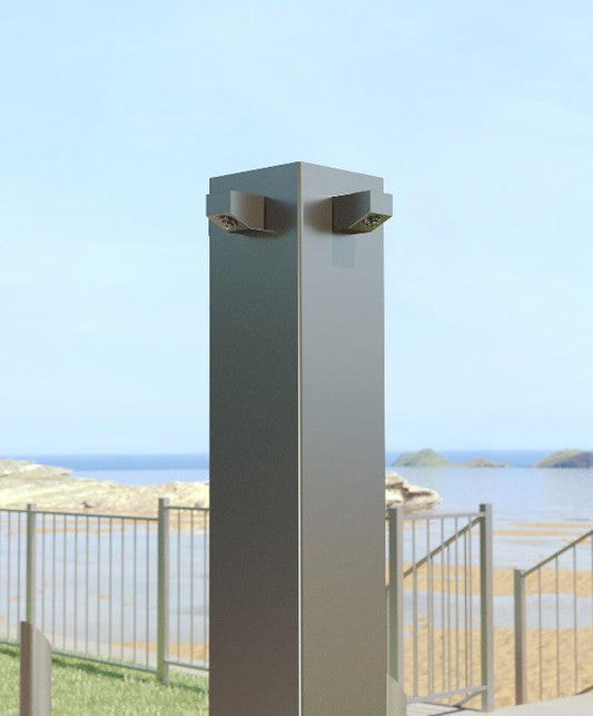 Rainware Outdoor Shower - Beach Quartet 5045 Quad Shower & Double Footwash - Time Flow