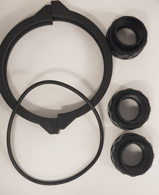 HURLCON SAND FILTER VALVE BARREL UNION / CLAMP SET - 40MM VALVE