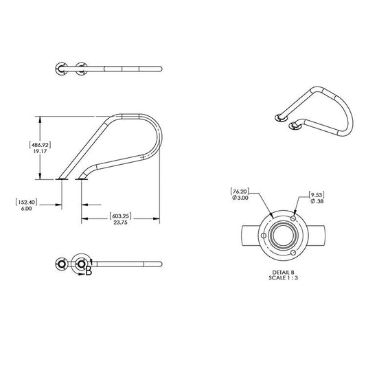 P Grab Rail - Poolshop.com.au