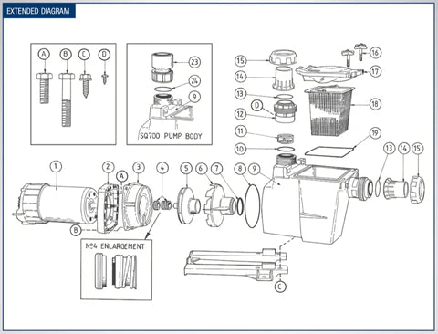 Poolrite SQ Pump Lid - Oring