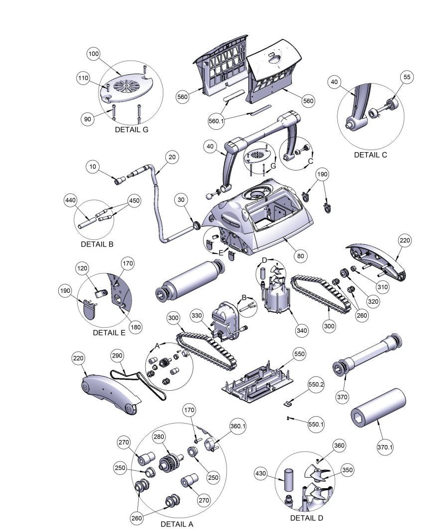RTX Robotic Pool Cleaner - Spare Part, Bushing for lower casing