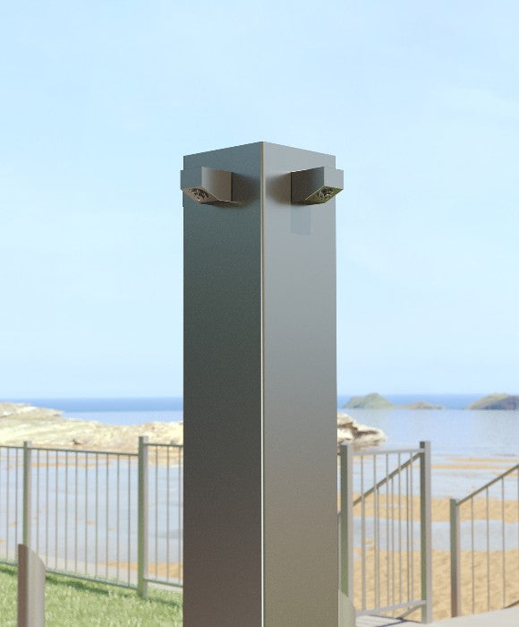 Rainware Outdoor Shower - Beach Quartet 5045 Quad Shower & Double Footwash - Time Flow