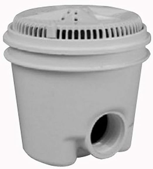 Pentair 8 in. StarGuard drain w/ 2 in. side & 1-1/2 in. bottom ports ABS sump w/ring & cover (2 pack), dark grey