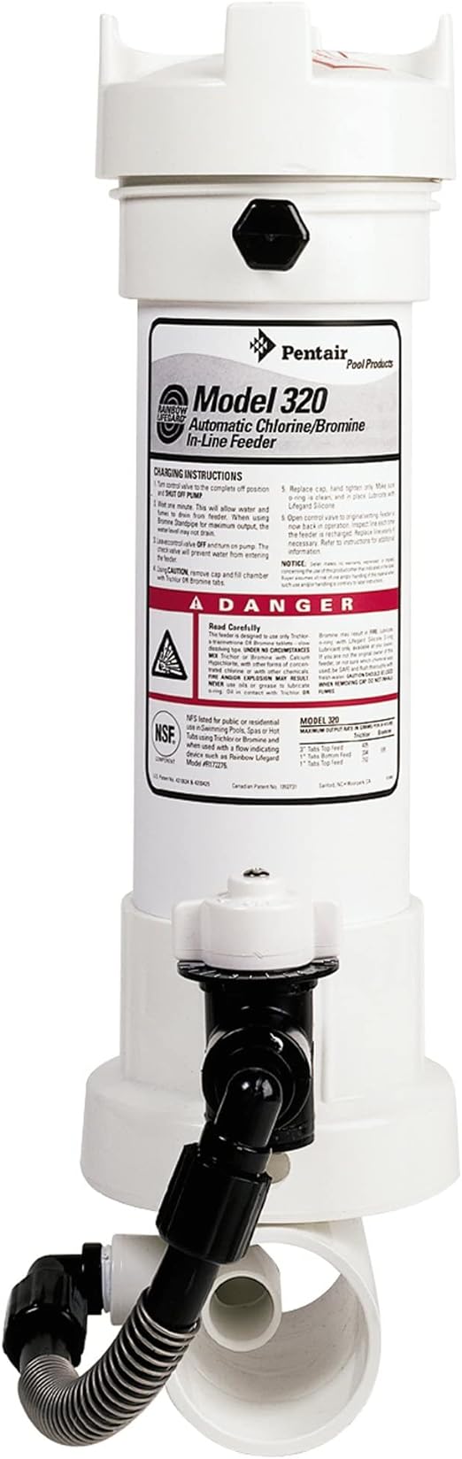 Pentair #320 in-line feeder (white body) - 11L/98S Tablets