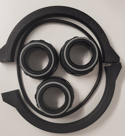 HURLCON SAND FILTER VALVE BARREL UNION / CLAMP SET - 40MM VALVE