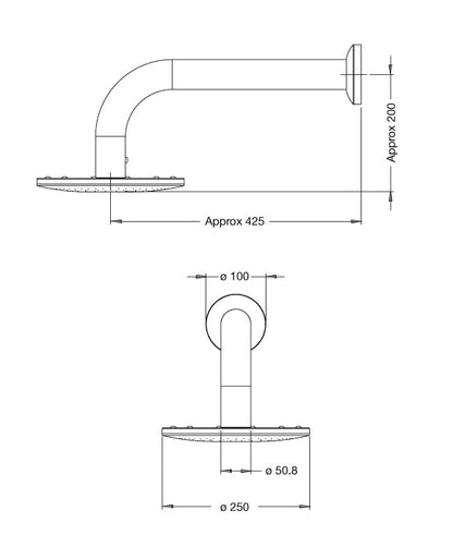 Rainware Outdoor Shower - Marengo Rose 8008 - SS316 WELS Rated 9L/min