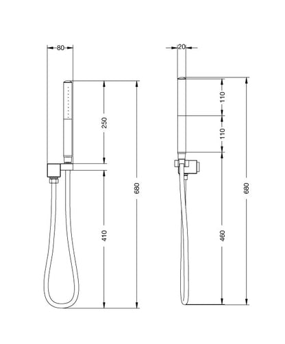 Rainware Outdoor Shower - Castaway Handheld Shower 8015 - Handheld Wall Mounted Shower