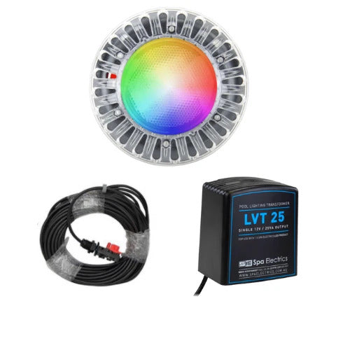 Pentair Quantum WNC Multi Plus LED Light + Concrete Niche + 20m Cable + LV25 Transformer (1 Pack)