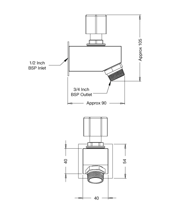 Rainware Outdoor Shower - Miami Foot wash Tap 8102 - Foot wash Tap SS316
