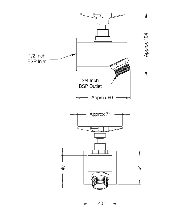 Rainware Outdoor Shower - Miami Footwash Tap 8103 - Footwash Tap SS316