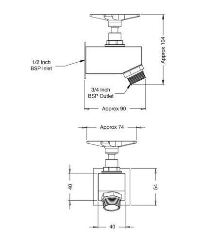Rainware Outdoor Shower - Miami Footwash Tap 8103 - Footwash Tap SS316