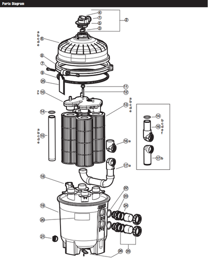 Hayward C4025 Replacement Cartridge Filter Element (Generic, Non-Genuine) HW4025