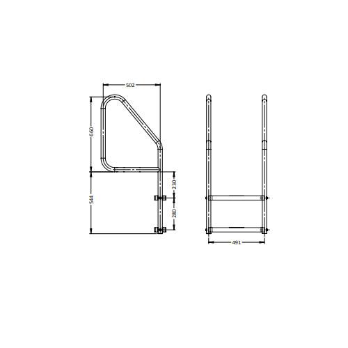 S.R Smith Deck Mount Ladder - Poolshop.com.au