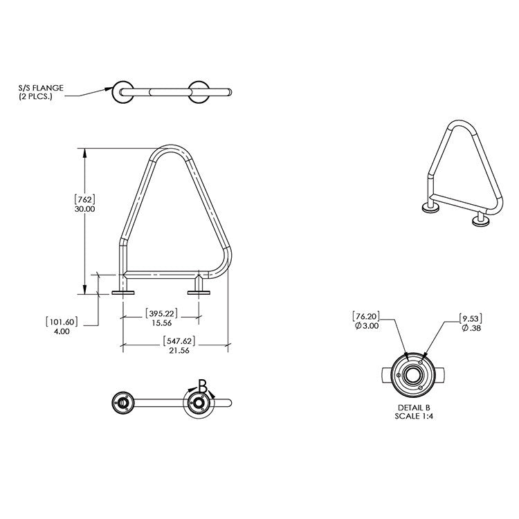 Triangle Grab Rail - Poolshop.com.au