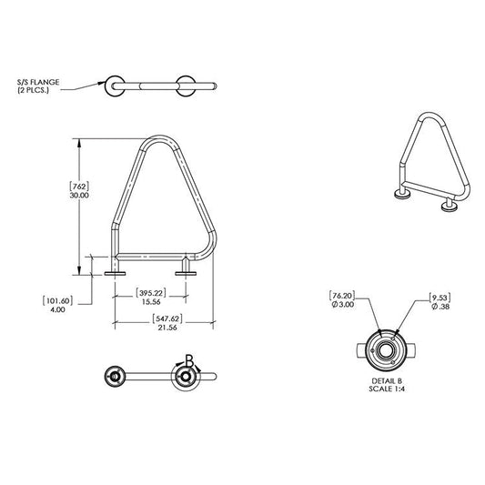 Triangle Grab Rail - Poolshop.com.au