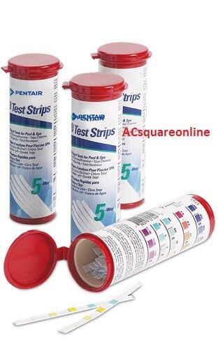 Pentair Test Strips 5 way Cl/Br, TCl,pH, TA, TH