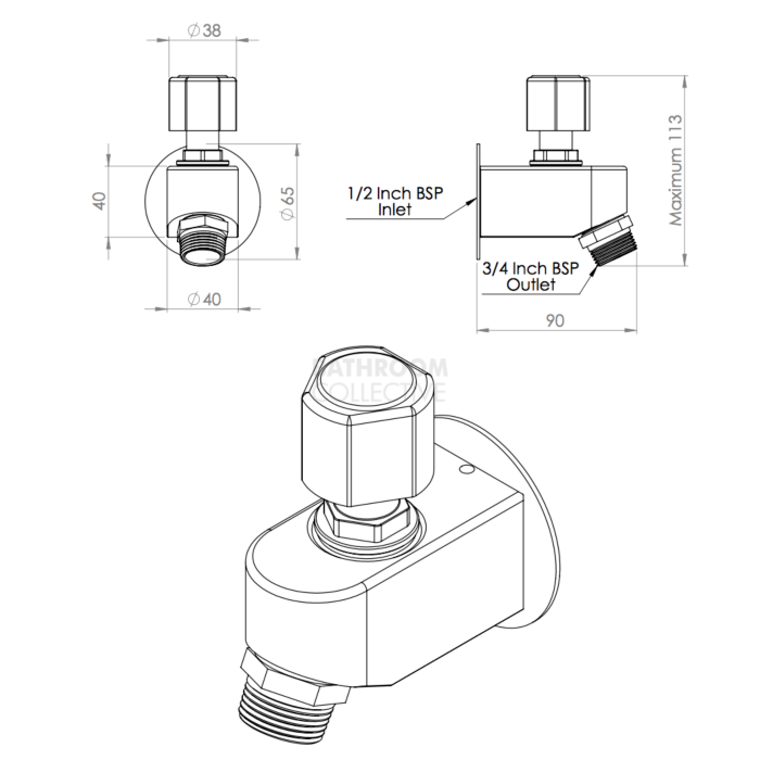 Rainware Outdoor Shower - Marengo Footwash -  Stainless Steel