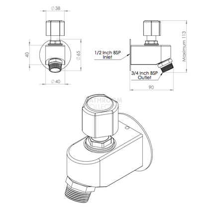 Rainware Outdoor Shower - Marengo Footwash -  Stainless Steel